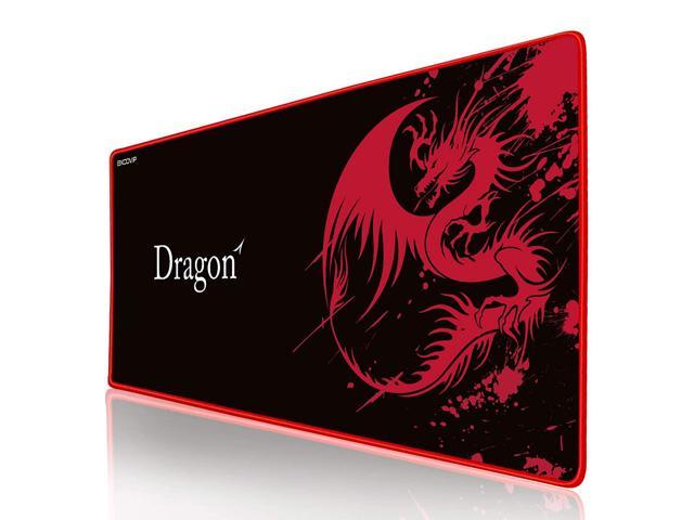 Extended Gaming Mouse Pad with Stitched Edges, Large Mousepad with Smooth Cloth, Non-Slip Rubber Base, Waterproof Keyboard Pad, Desk Mat for R.