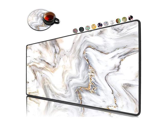 Extended Gaming Mouse Pad and Coaster, Large Non-Slip Rubber Base Mousepad with Stitched Edges, Waterproof Mouse Mat Desk Pad for Work, , Office.