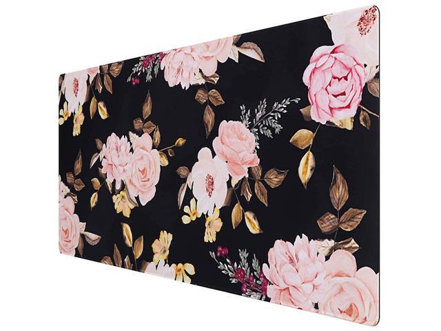 Dqqh Desk Pad Protector, Large Gaming Mouse Pad for Laptop, 35.4 X 15.7 Inch Extended Desk Mat with Stitched Edges, Mouse Mat with Non-Slip Base for.