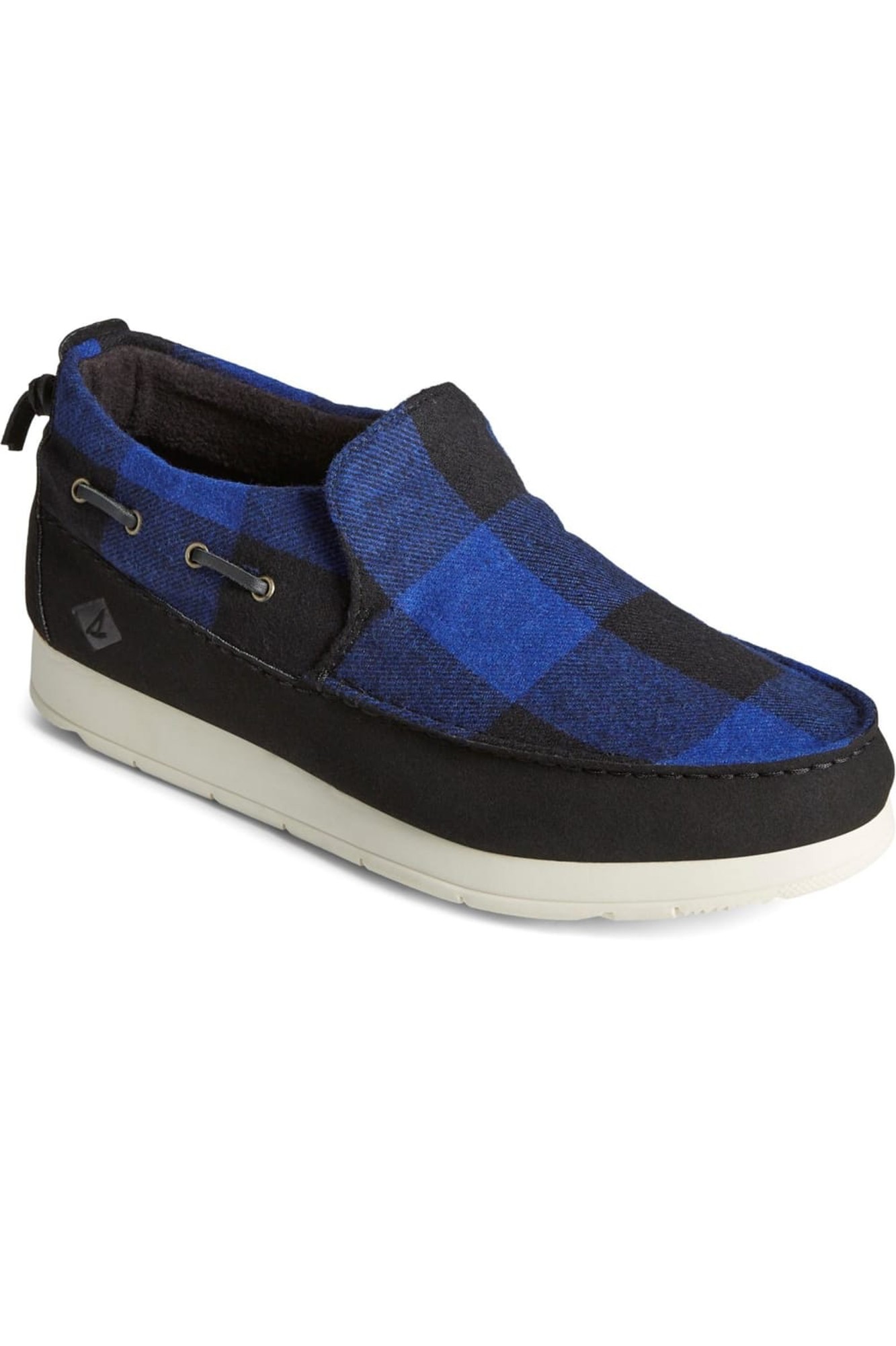 Sperry Mens Moc Sider Buffalo Checked Shoes (9 UK) (Blue)