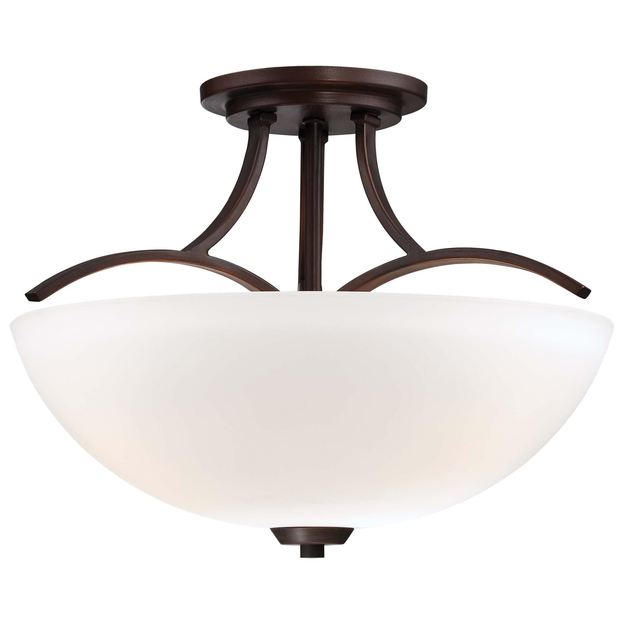 Minka Lavery Overland Park 16 Inch 3 Light Semi Flush Mount Overland Park - 4962-284 - Transitional