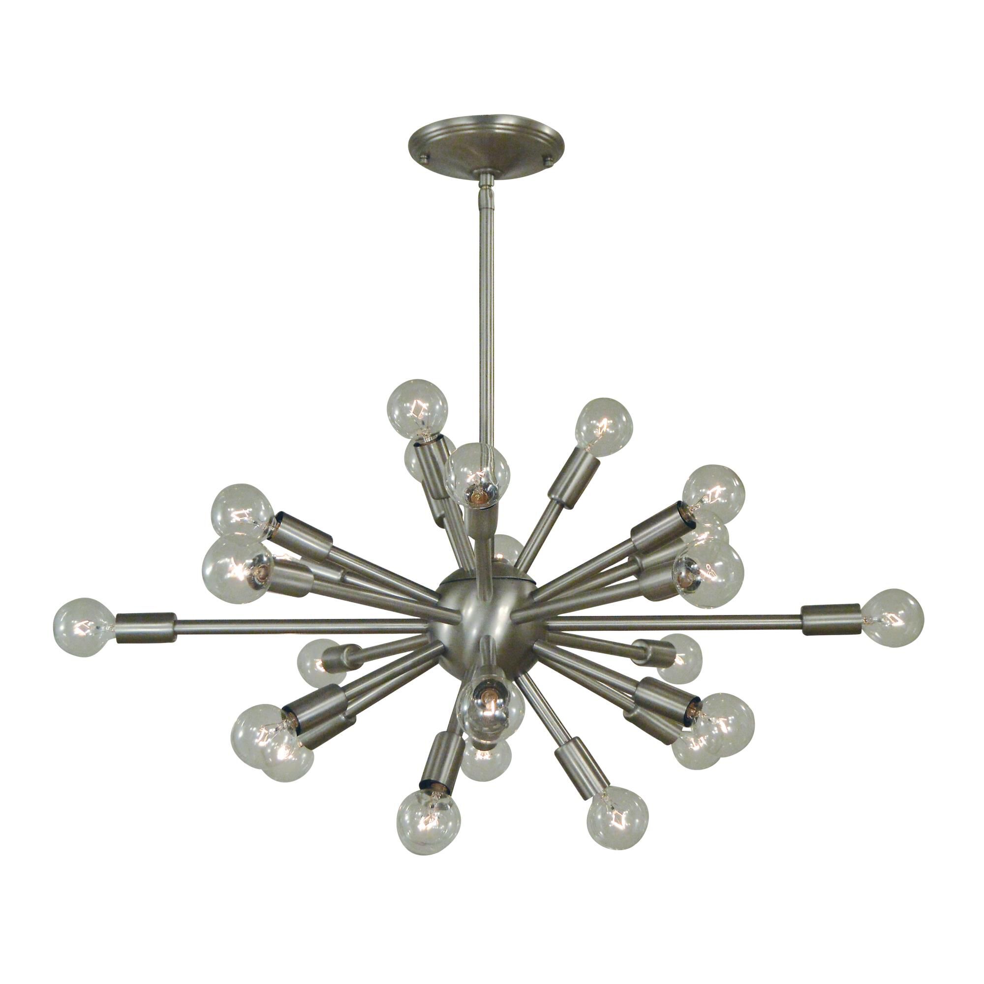 Framburg Simone 28 Inch 24 Light Chandelier Simone - 4397 AB - Whimsical
