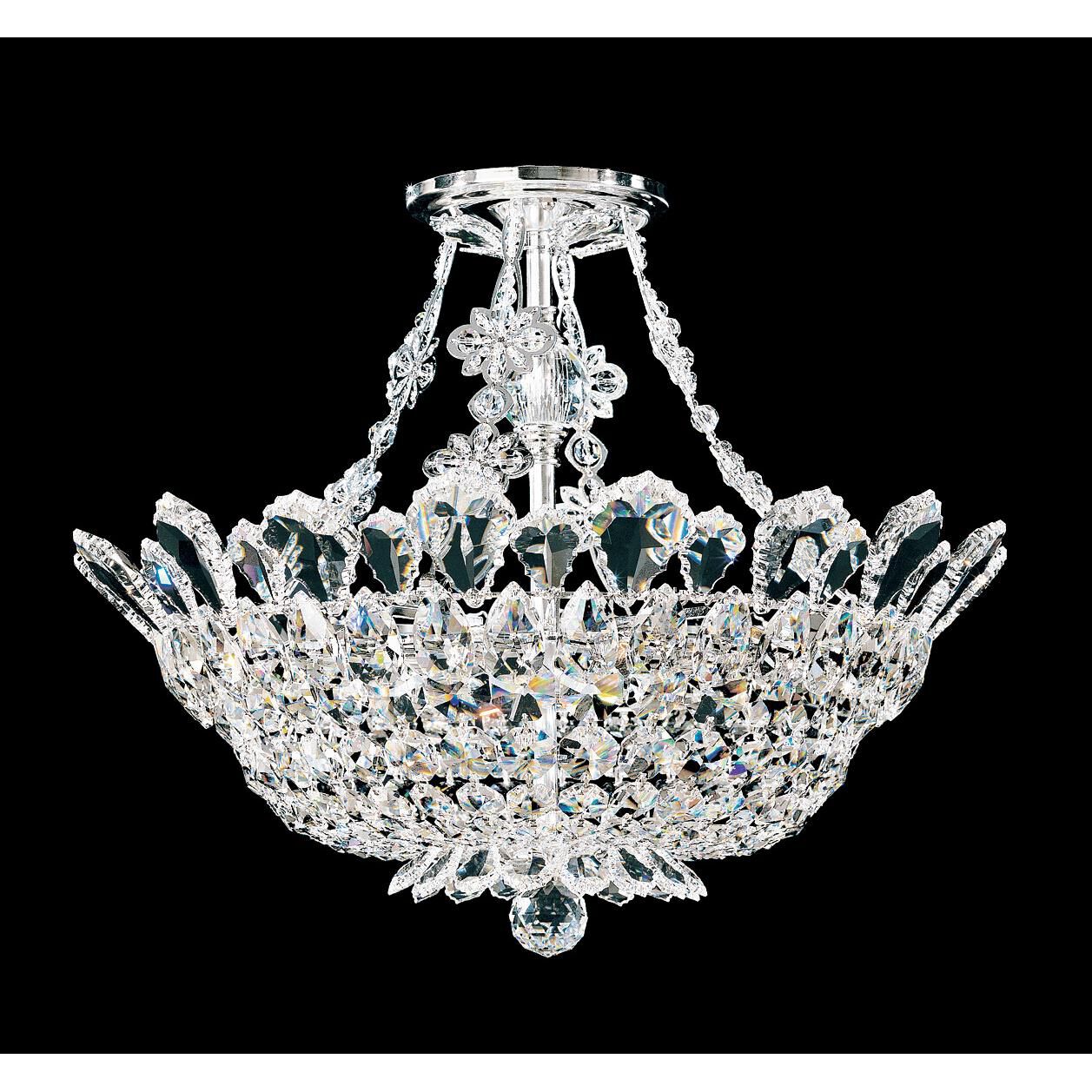 Schonbek Trilliane 19 Inch 8 Light Semi Flush Mount Trilliane - 5796S - Crystal