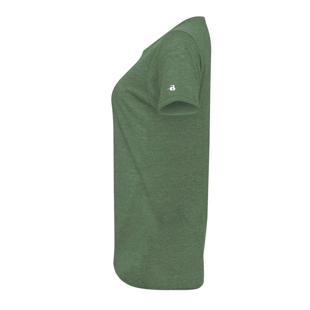 Badger 4962 Women's Triblend Performance V-Neck T-Shirt - Forest Heather - M