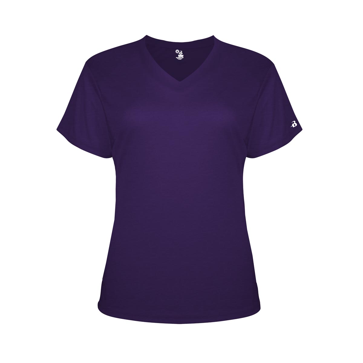 Badger 4962 Women's Triblend Performance V-Neck T-Shirt - Purple - M