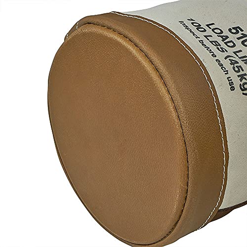 Klein Tools 5104S Canvas Bucket, Tool Bucket Made with No. 4 Canvas and Leather Bottom, with Swivel Snap Hook Included, 100-Pound Load Rated thumbnail