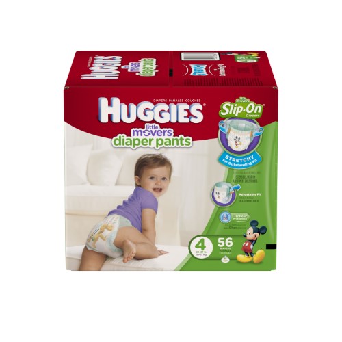 HUGGIES Little Movers Slip-on Diaper Pants (Choose Diaper Size and Count)
