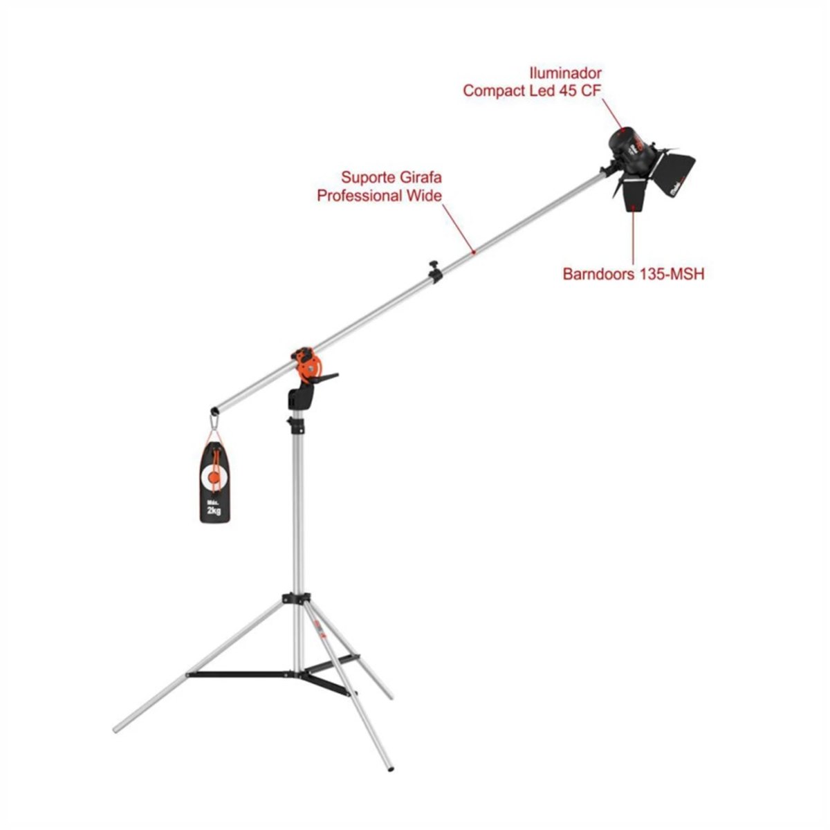 Kit Iluminação LED Girafa Mako 45 W