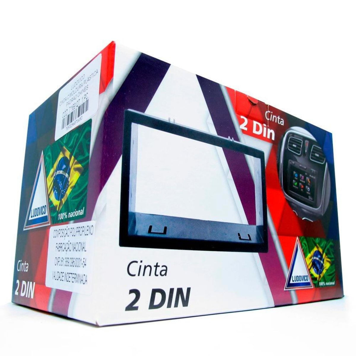 Moldura De Rádio Vw Fox / Polo / Golf / Ecosport / Fiesta 03 04 05 06 07 08 09 10 11 12 2 Din Padrão Chinês Preta Ludovico