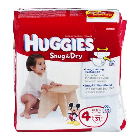 Huggies Snug & Dry Diapers Disney Size 4 - 22-37 Lb, 31.0 CT