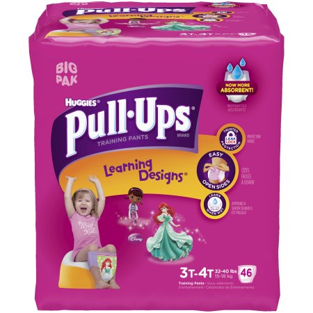 HUGGIES Pull-Ups Girls  Training Pants with Learning Designs  Big Pak  (Choose Your Size)