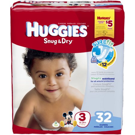 HUGGIES Snug & Dry Diapers, (Choose Your Size)