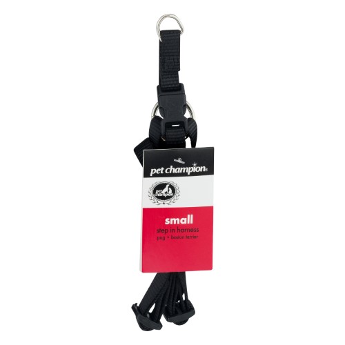 Pet Champion Step in Harness Small Black, 1.0 CT