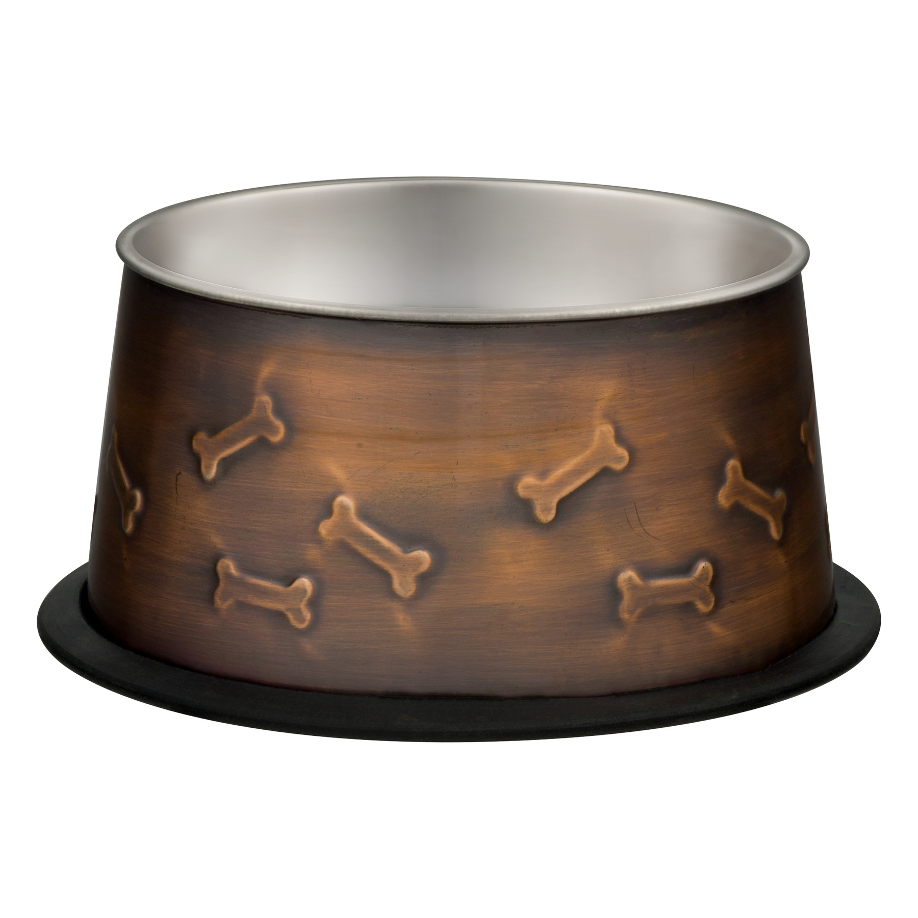 Loving Pets Ruff-N-Tuff No-Tip No-Slip Dish Antique Copper, 1.0 CT