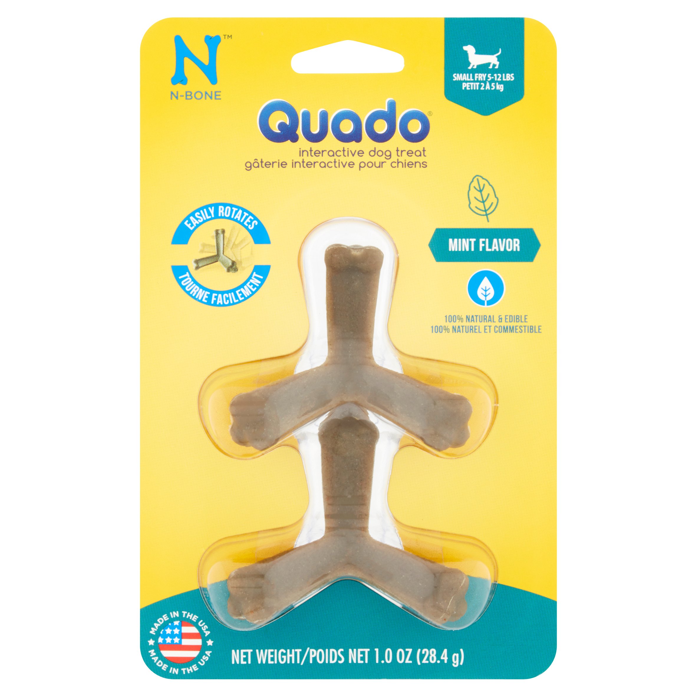 N-Bone Quado Mint Flavor Interactive Dog Treat, 1.0 Oz