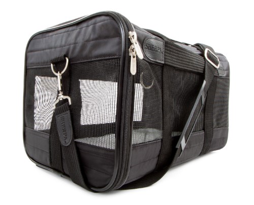 Sherpa Original Deluxe Travel Bag Pet Carrier  Airline Approved & Guaranteed-on-Board - Mesh Panels & Spring Frame  Locking Safety Zippers  Machine Wa