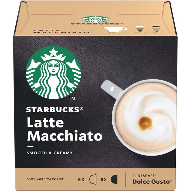 Café Com Leite Em Cápsula Starbucks Latte Macchiato Com 12 Cápsulas