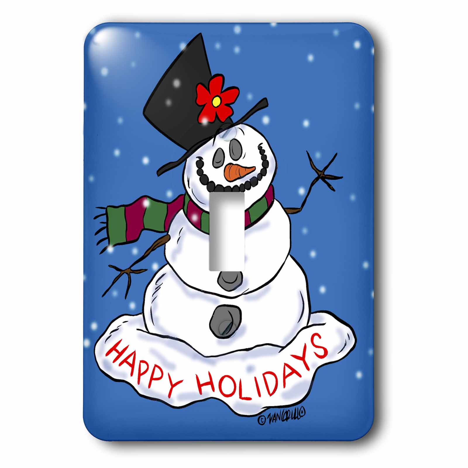 Holiday Snowman 2 Plug Outlet Cover Lsp-4742-6