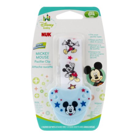 NUK Mickey Mouse Pacifier Clip, 1.0 CT