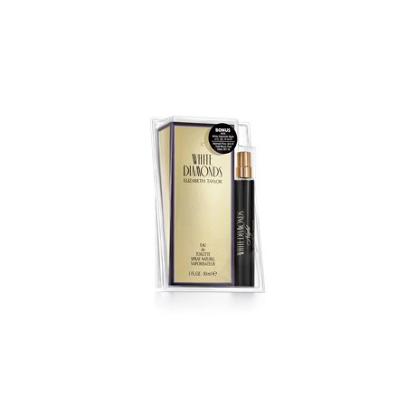 Elizabeth Taylor White Diamonds Eau De Toilette Fragrance Spray, for Women, 1.0 Fl Oz with Elizabeth Taylor Night 0.5 Spray Pen on Pack
