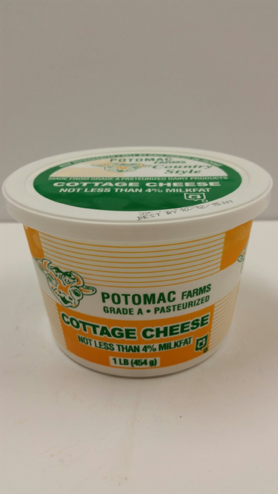 Potomac Farms 4% Milk Fat Cottage Cheese, 16 Oz.