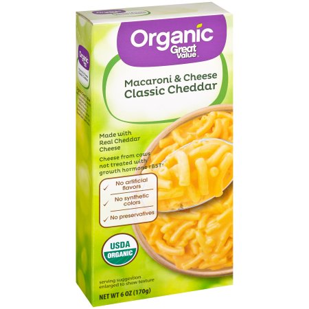 Organic Great Value, Macaroni & Cheese Classic Cheddar Image