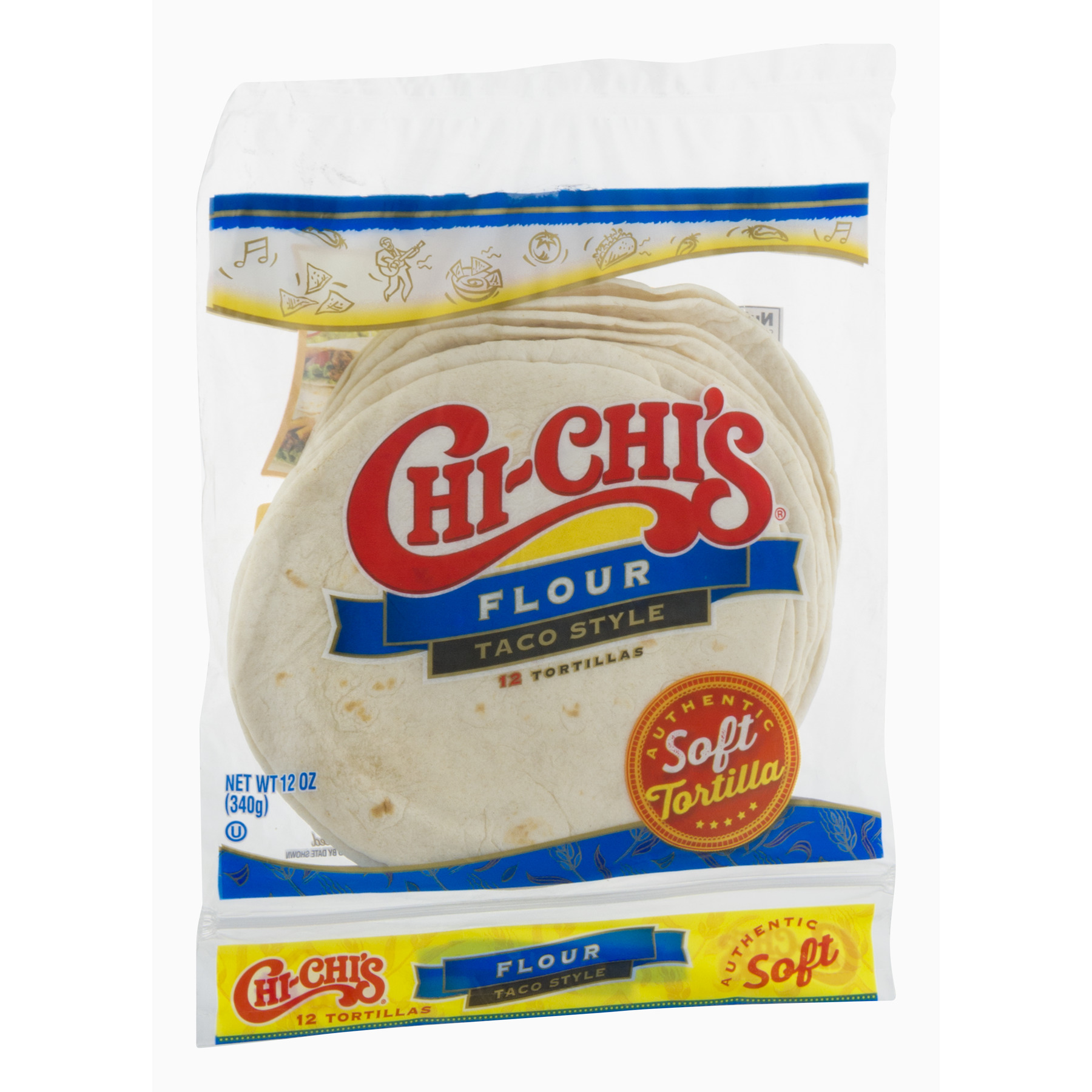 CHI-CHI S Flour Tortillas  Tortilla Wrap  Taco Style  12 Oz Plastic Bag 12 Tortillas Regular