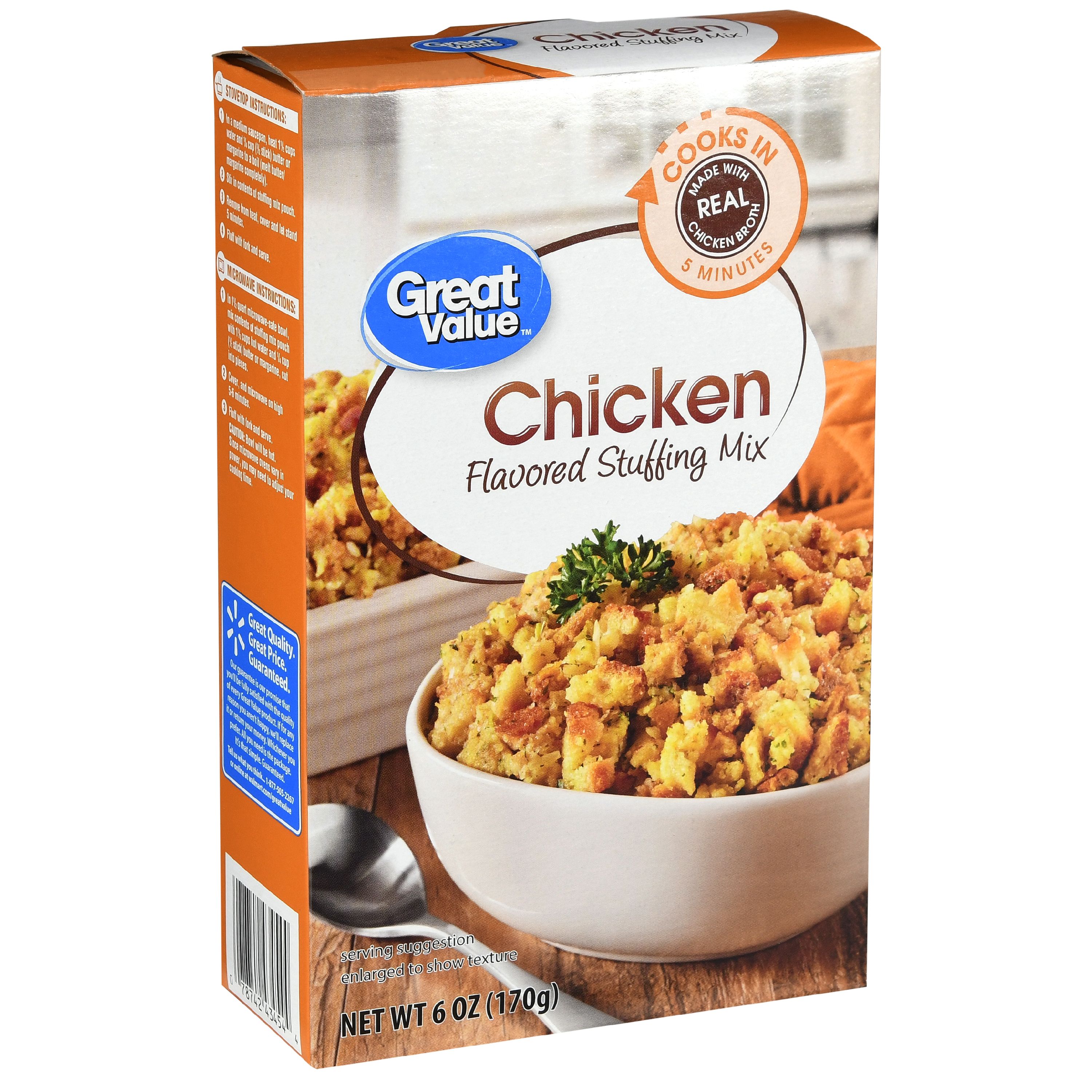 Great Value Chicken-Flavored Stuffing Mix, 6 Oz Image