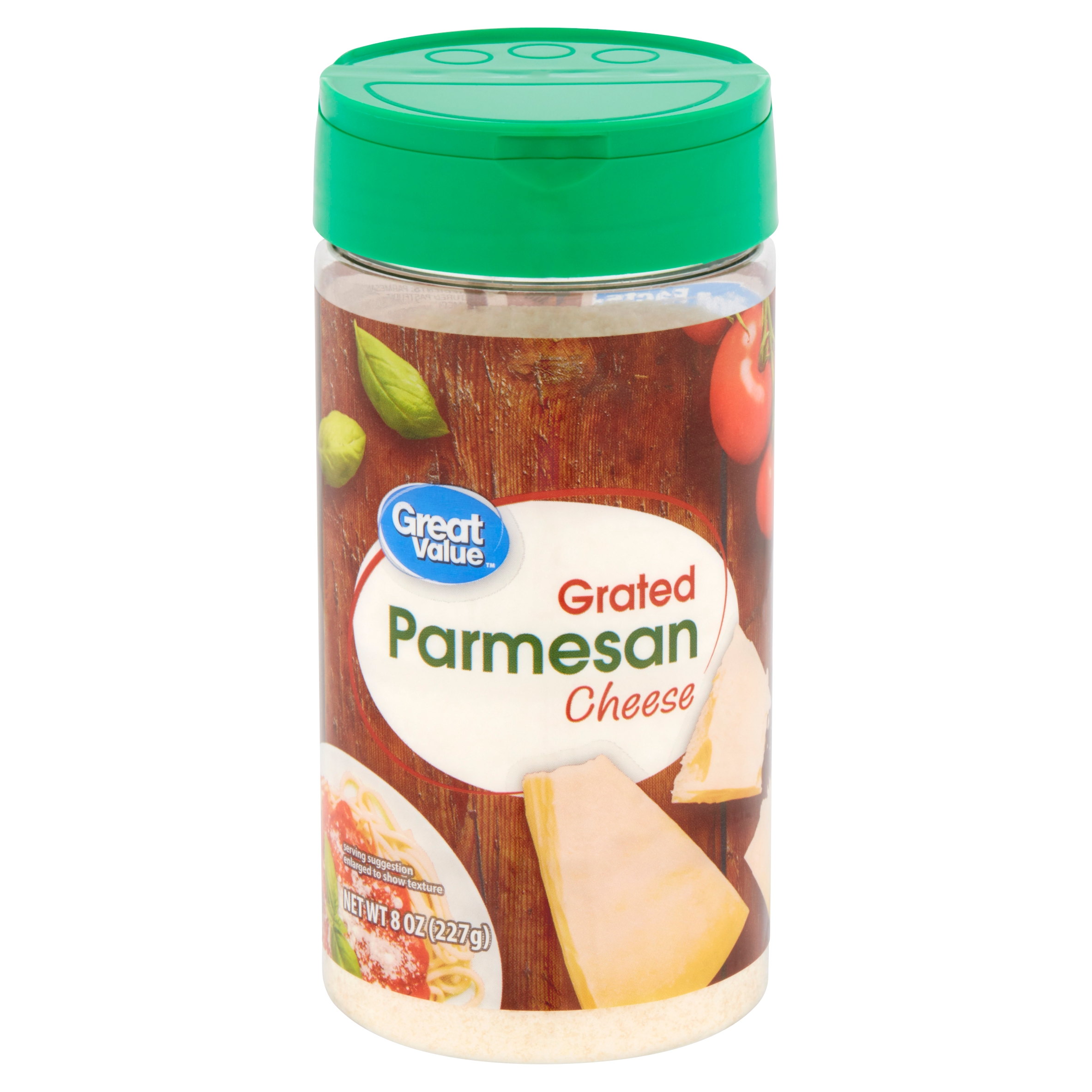(3 Pack) Great Value 100% Parmesan Grated Cheese, 8 Oz Image