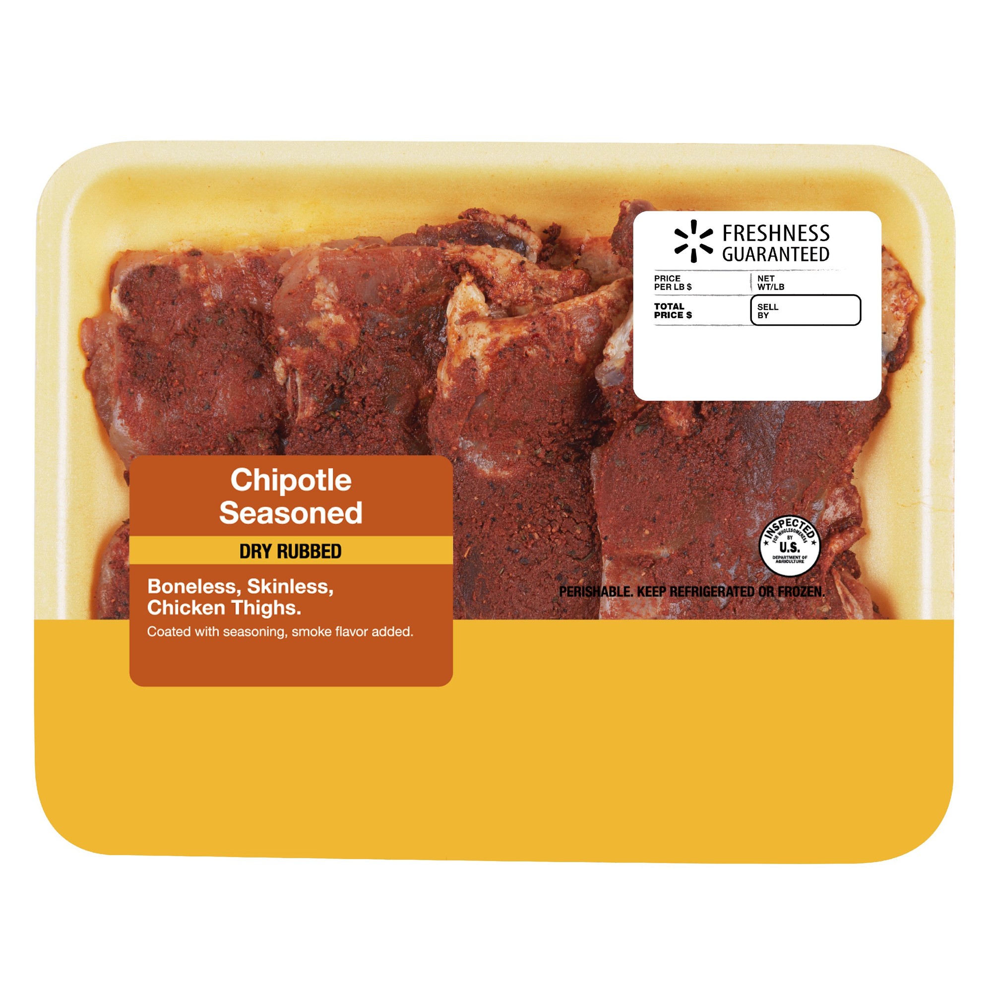 Freshness Guaranteed Chipotle Boneless Skinless Chicken Thighs, 1.0-1.5 Lb