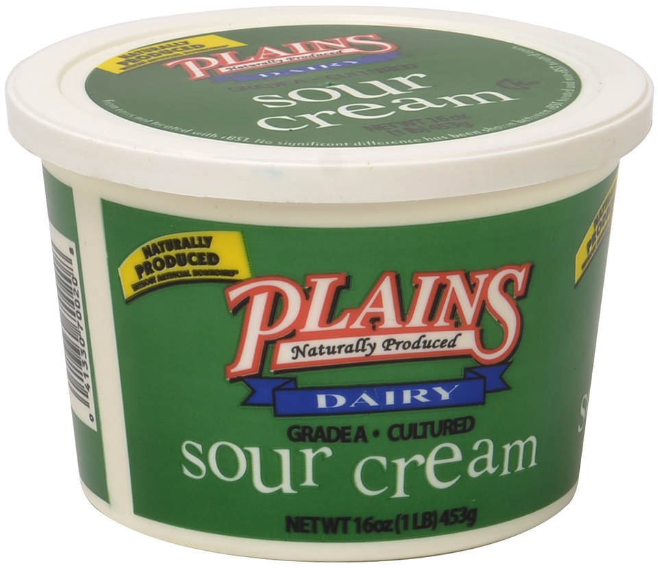 Plains Dairy Grade a Cultured Sour Cream, 16 Oz.