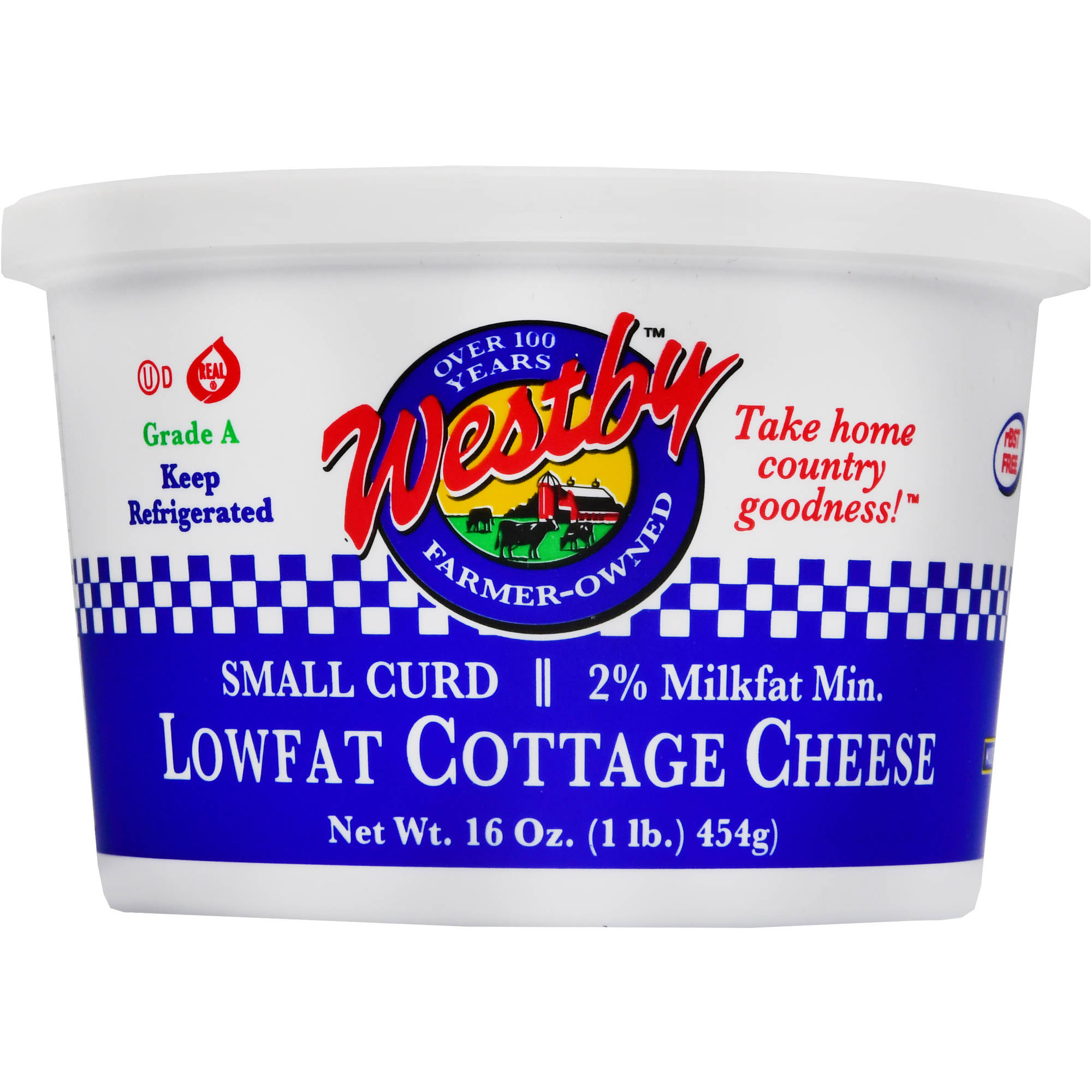 Westby 2% Milkfat Low-Fat Small Curd Cottage Cheese, 16 Oz.