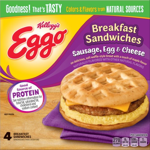 SAUSAGE, EGG & CHEESE FLAVORED BREAKFAST SANDWICHES, SAUSAGE, EGG & CHEESE