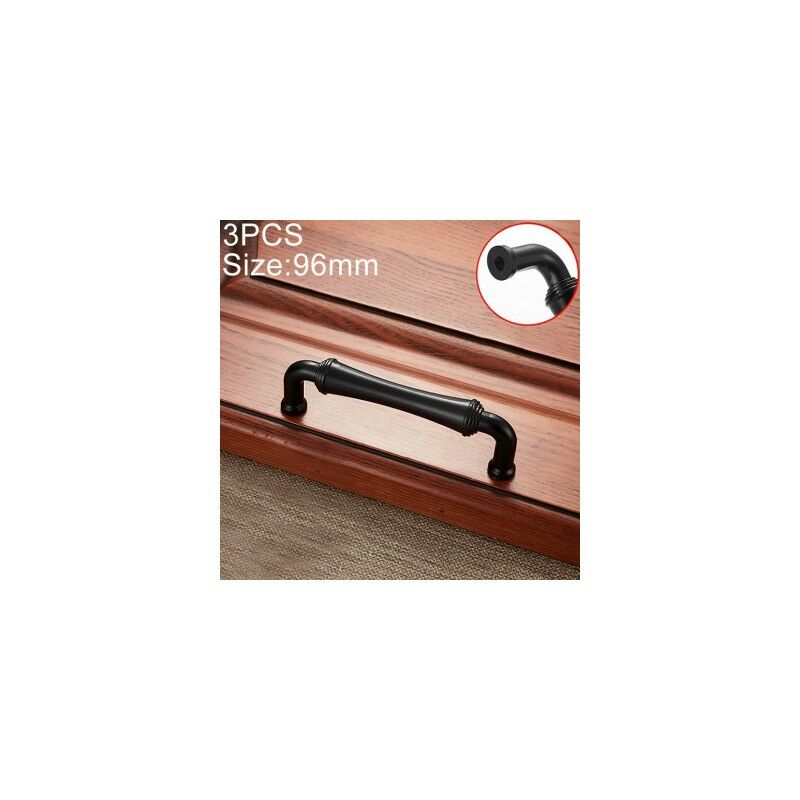 Poignée D'armoire 3 PCS 6229-96 Simple En Alliage De Zinc Archaistique Pour Porte De Tiroir Penderieespacement Des Trous 96mm