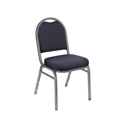 9201 Series Dome Vinyl Upholstered Padded Stack Chairs- Diamond Burgundy with Silvervein Frame (2 Pack)