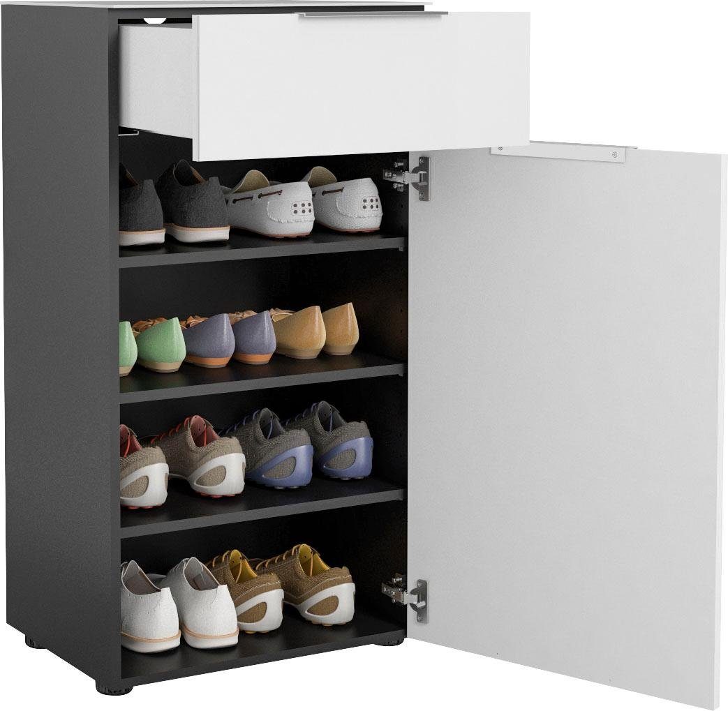 Maja Möbel Schuhschrank »TREND Schuhschrank 2564«, Oberplatte Glas, Schublade Mit Filzeinlage thumbnail