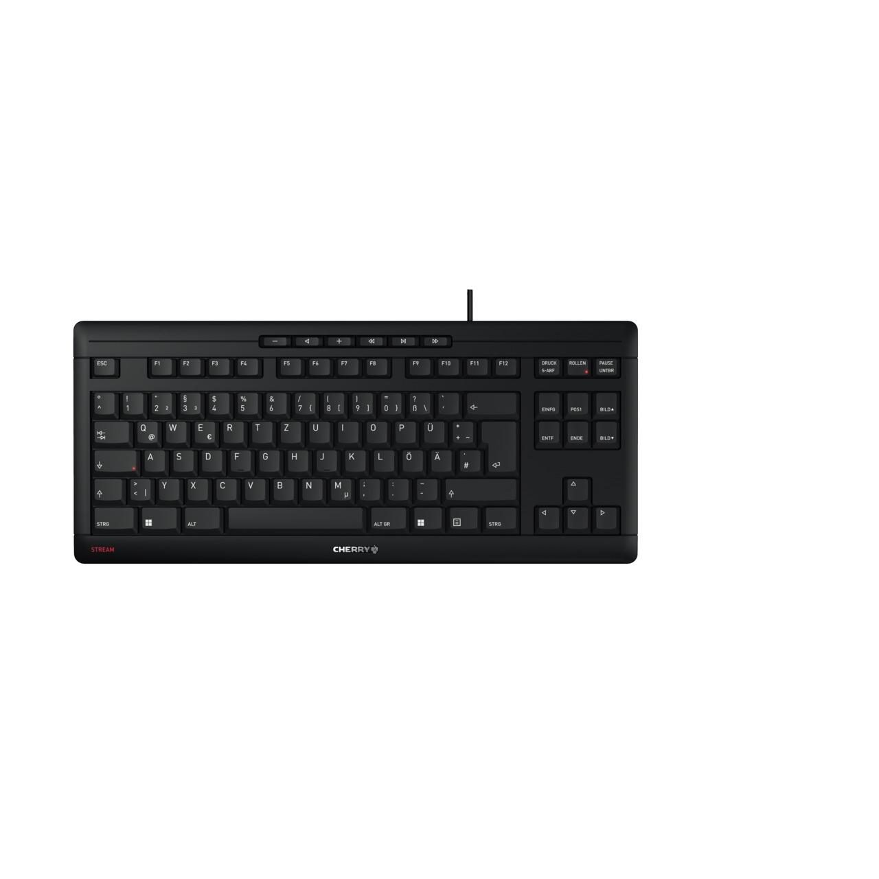 CHERRY STREAM TKL Keyboard Universal USB QWERTZ German Black