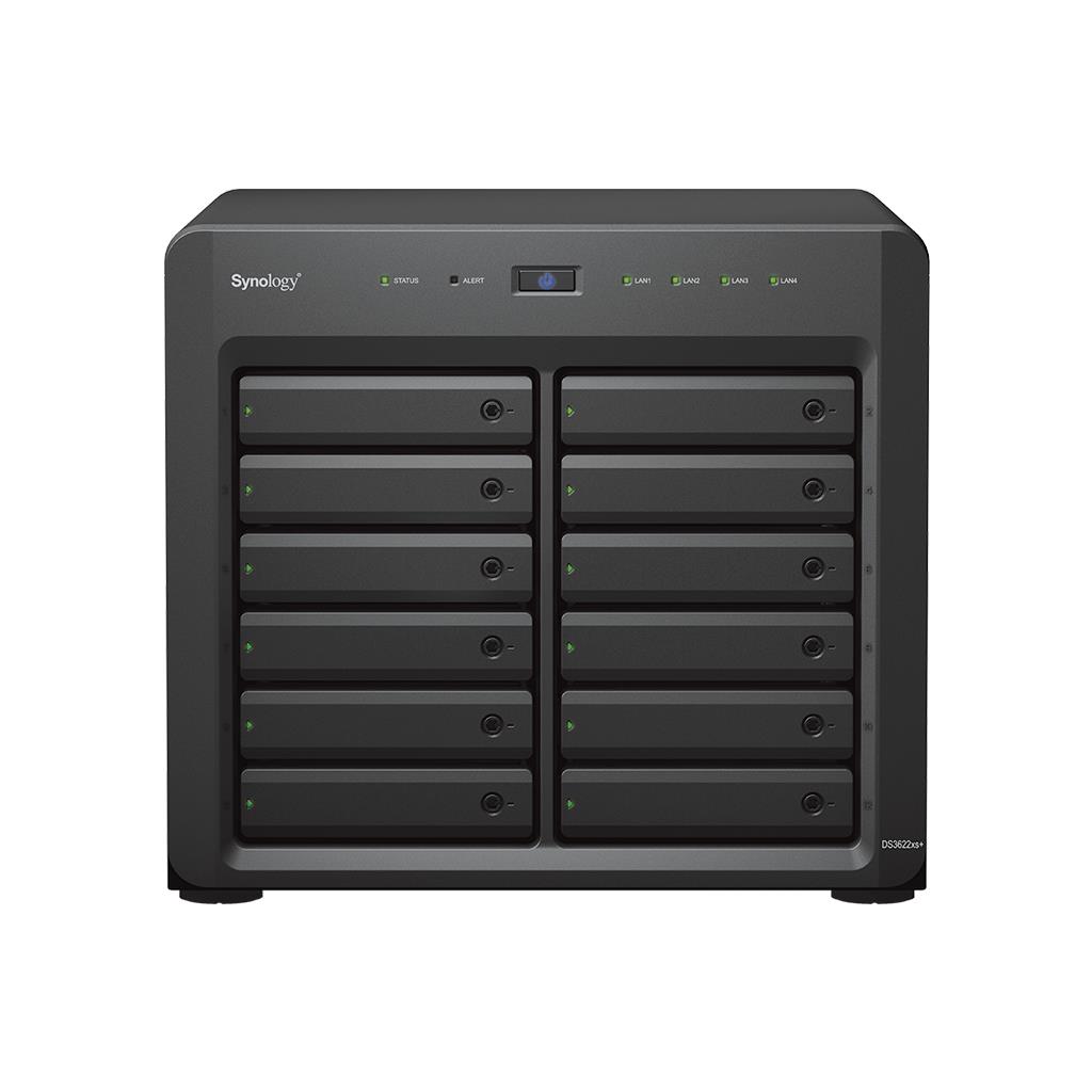 Synology DiskStation DS3622xs+ NAS Tower Intel Xeon D D-1531 16 GB DDR4 0 TB DiskStation Manager Black thumbnail