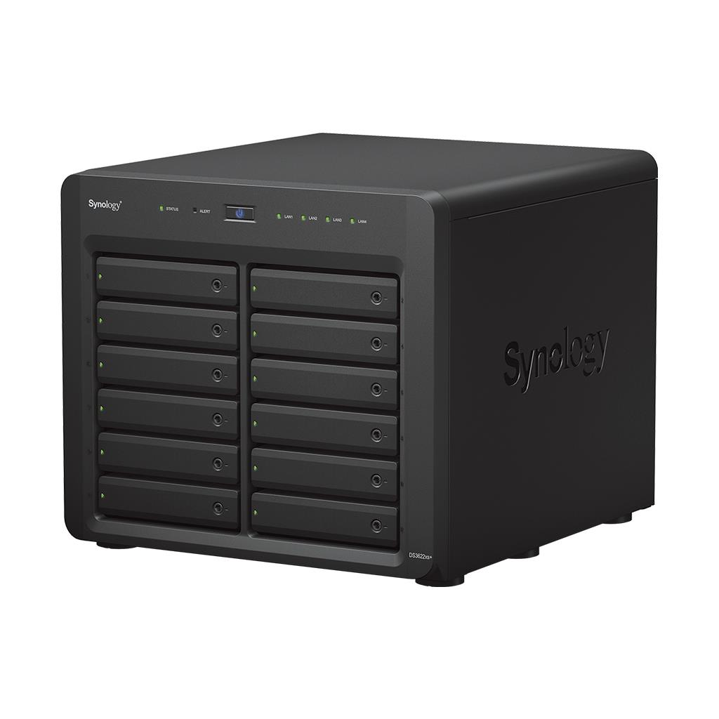 Synology DiskStation DS3622xs+ NAS Tower Intel Xeon D D-1531 16 GB DDR4 0 TB DiskStation Manager Black thumbnail