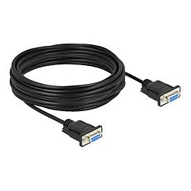 Delock - Nullmodemkabel - DB-9 (W) Bis DB-9 (W) - 10,0m - Daumenschrauben - Schwarz (87525)