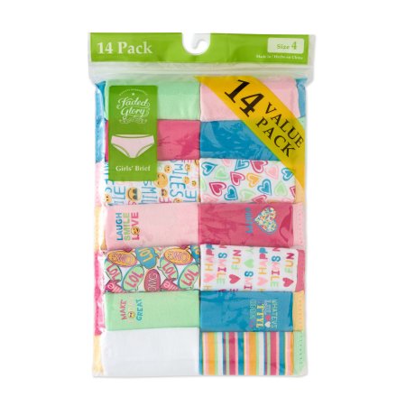 Girls Brief Panty Promo, 14 Pack