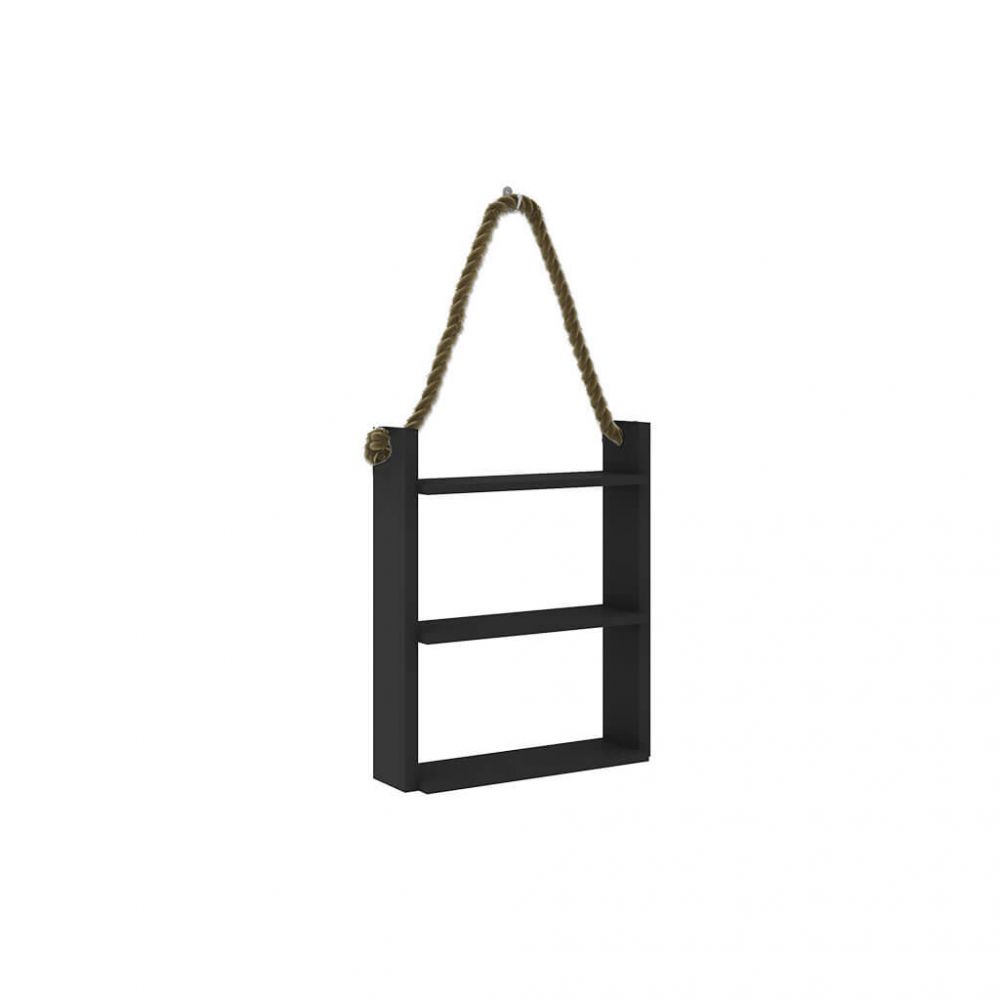 Nicho Decorativo Com Corda Preto Movelbento Am 3119