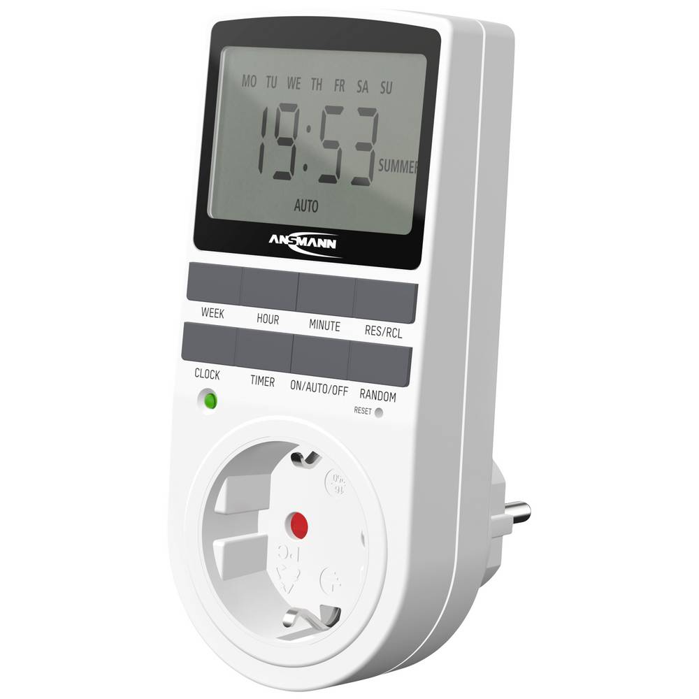 Ansmann 1260-0006 Electrical Timer White Daily/Weekly Timer