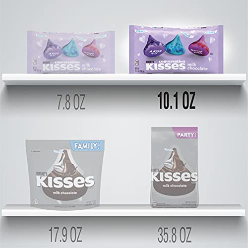 The Hershey Company, Kisses Milk Chocolate Conversation Candy Valentines Day, 10.1 Oz (Case of 16) thumbnail
