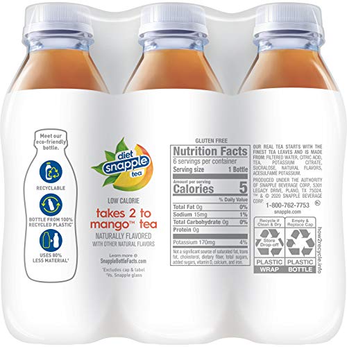 Snapple Zero Sugar Trop-a-Rocka  Bottled Tea Drink  16 Fl Oz  6 Bottle thumbnail