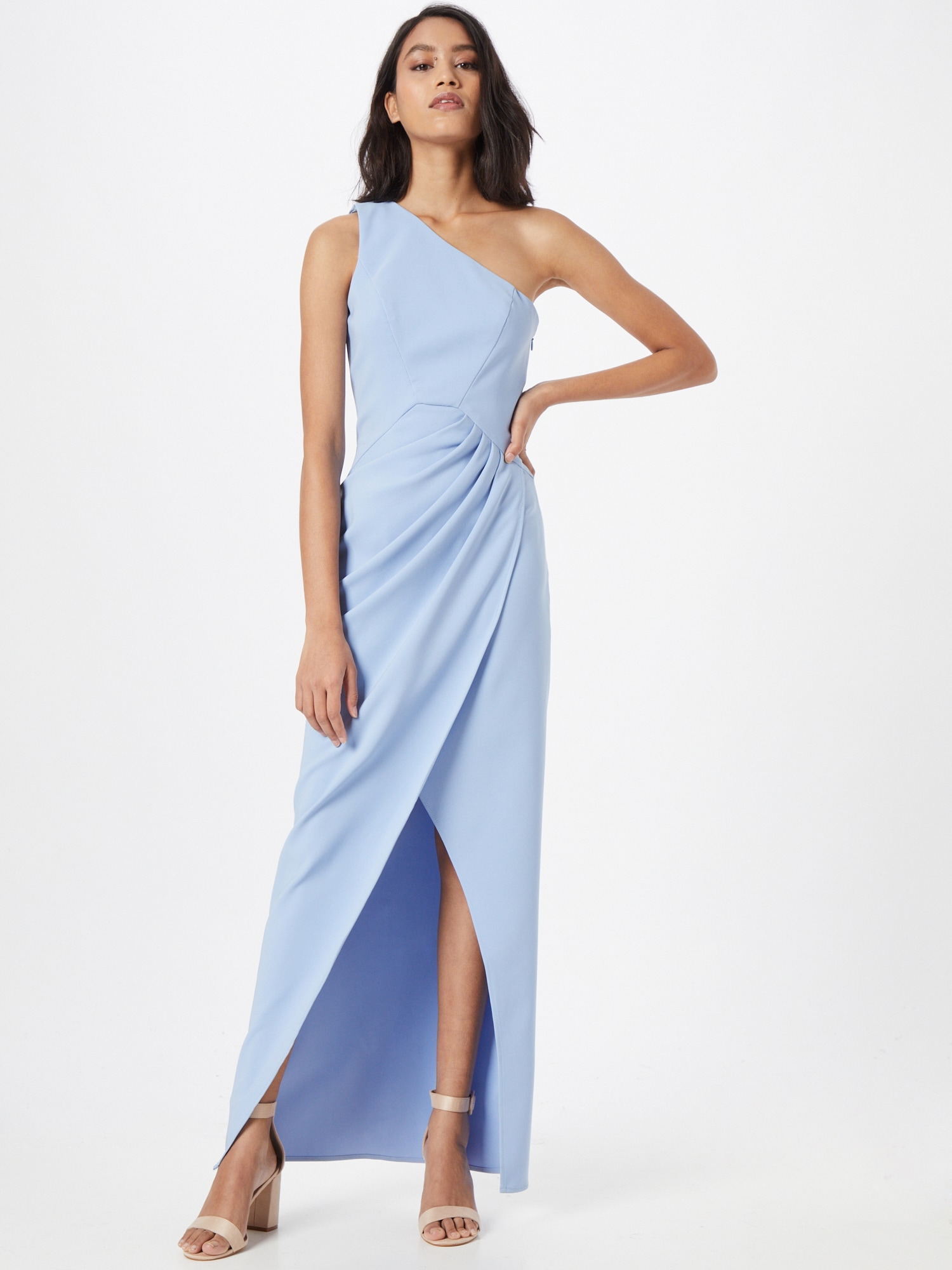 Chi Chi One-Shoulder Bodycon Dress in Blue, Size 16 thumbnail