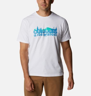 Columbia Men's Sun Trek Short Sleeve Graphic T-Shirt - L - White