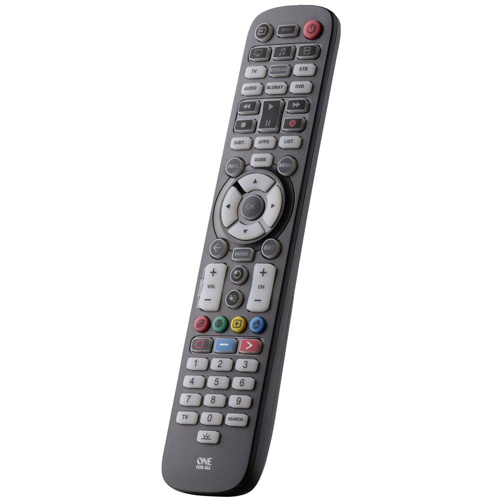 One for All Essential 6-way Universal Remote, Black