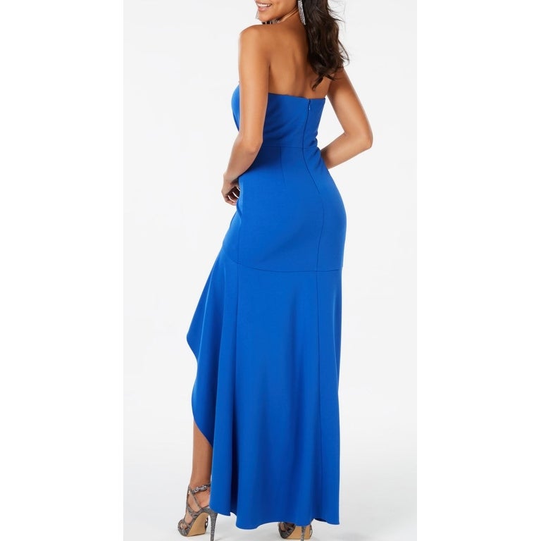Adrianna Papell Women's Dress Blue Size 16 Strapless Beaded Gown 6678-0430-P - 12 thumbnail