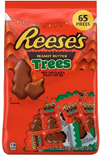 Reese S Milk Chocolate Peanut Butter Trees Candy Bulk Bag  39.8 Ounce (65 Piece)